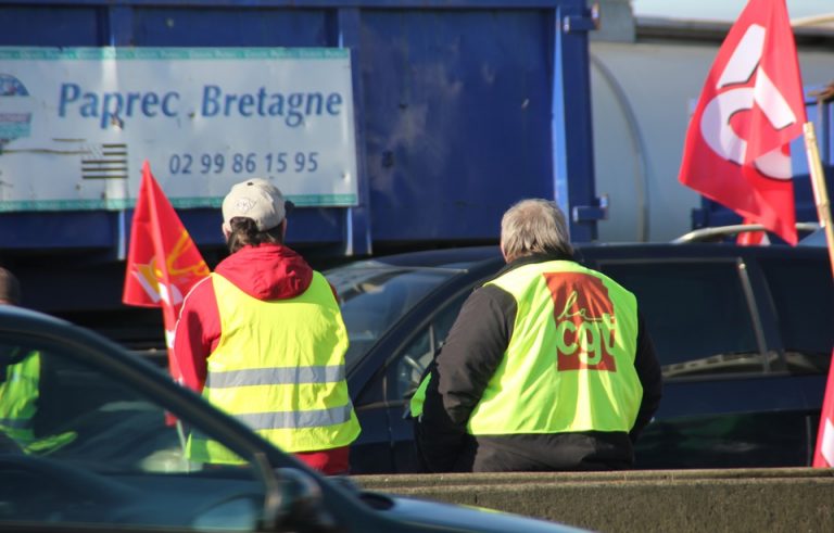 Lorry drivers continued their action at Rennes
