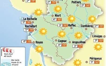 A Beautiful day is forecast for the Charente this Tuesday