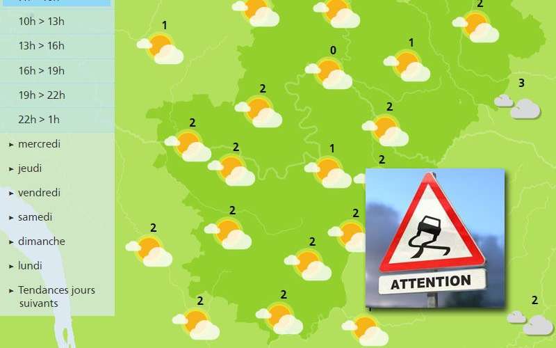 Weather in Charente: Beware Ice This Morning, Cloudy Afternoon 1