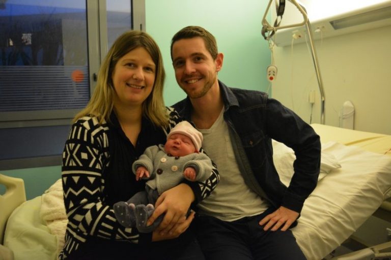 The first baby of the year at Saint-Malo hospital