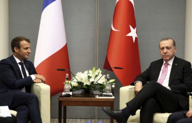 The French and Turkish presidents Emmanuel Macron and Erdogan