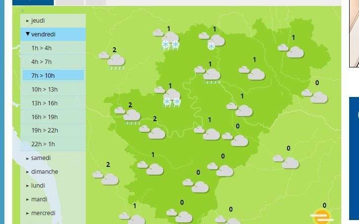 Snow is expected to the west of the Charente department