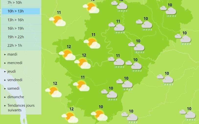 Weather in Charente: Many Periods of Rain 1