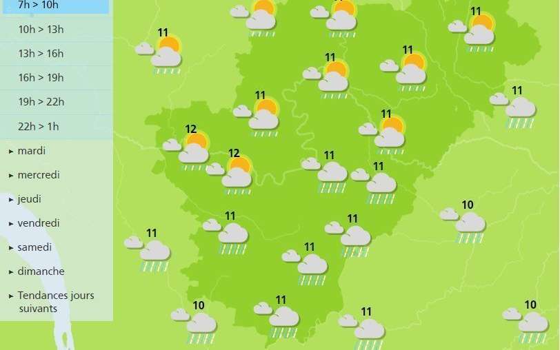real March weather for the Charente this Monday