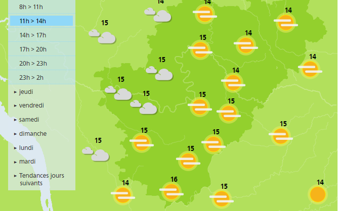 After a cold start in the Charente a milder day is forecast