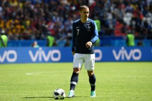 French striker Antoine Griezmann during the match against Australia at World Cup 2018