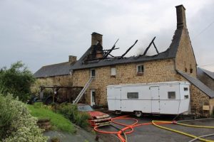 House struck by lightning in Brittany