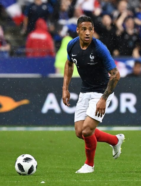 Midfielder Corentin Tolisso in a friendly against Ireland at the Stade de France on 28 May 2018.