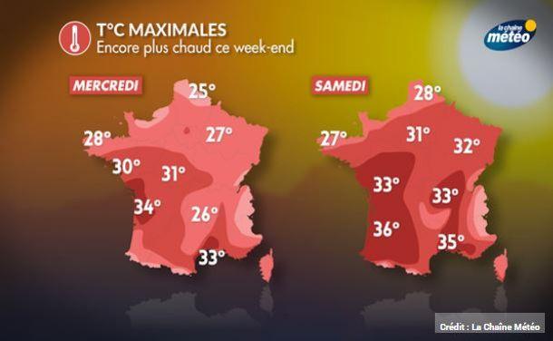 Heatwave and thunderstorms are forecast for the weather in France this weekend
