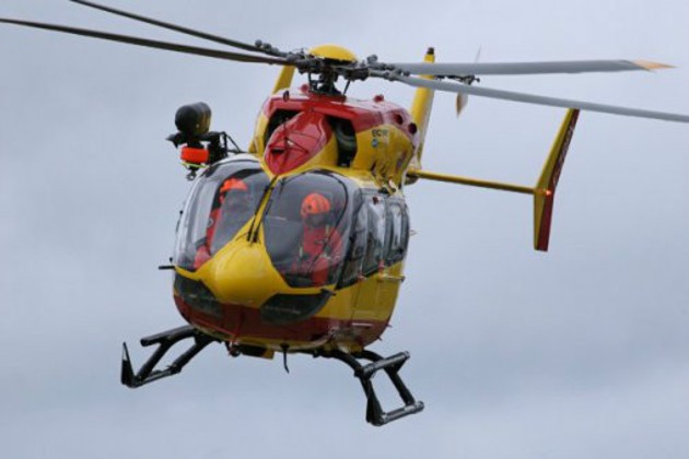 A person was rescued from a ferry by helicopter at Le Havre