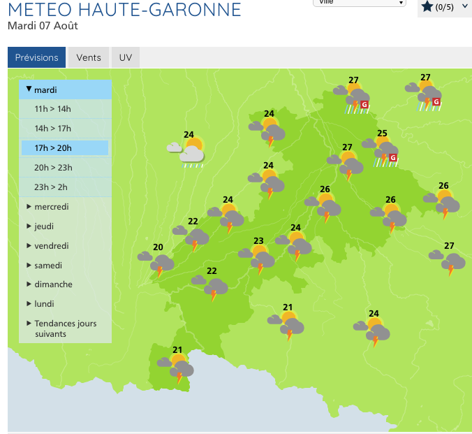 Hail could even fall north of Haute-Garonne. 