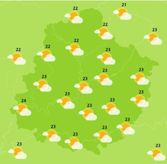 cloudy with sunny spells across the department of Sarthe