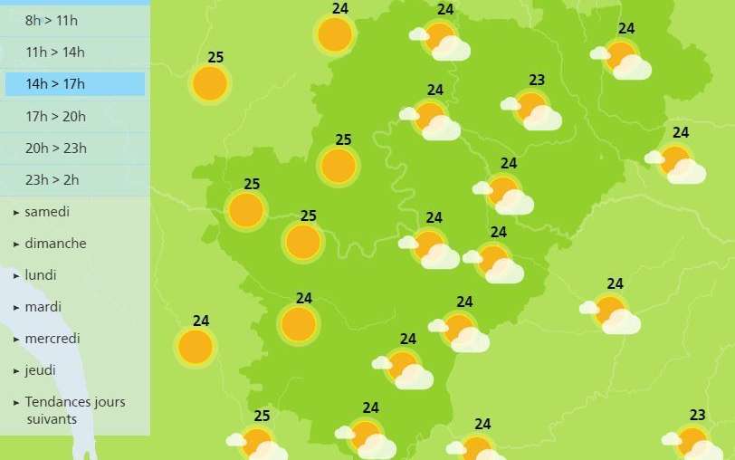 A sunny afternoon is forecast for the Charente