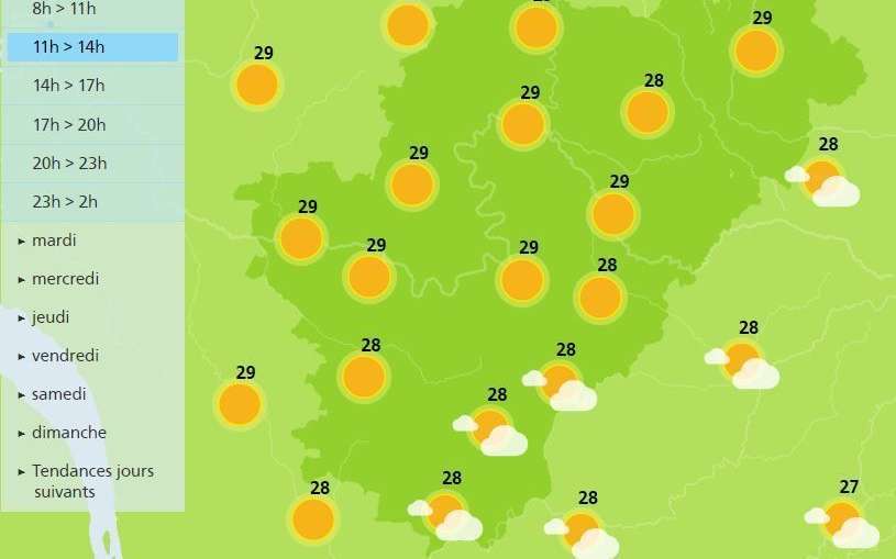 Temperatures up to 31 degrees this afternoon in the Charente department