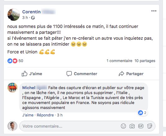 "We will not be intimidated" say Toulouse on Facebook, after the disappearance of events dedicated to blocking, thus cultivating the conspiracy theory 