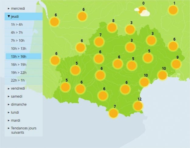 Occitanie will be the hottest region of France Thursday. 