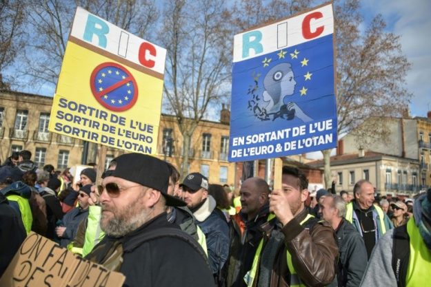 Parade of "yellow vests" in Toulouse, January 19, 2019. 