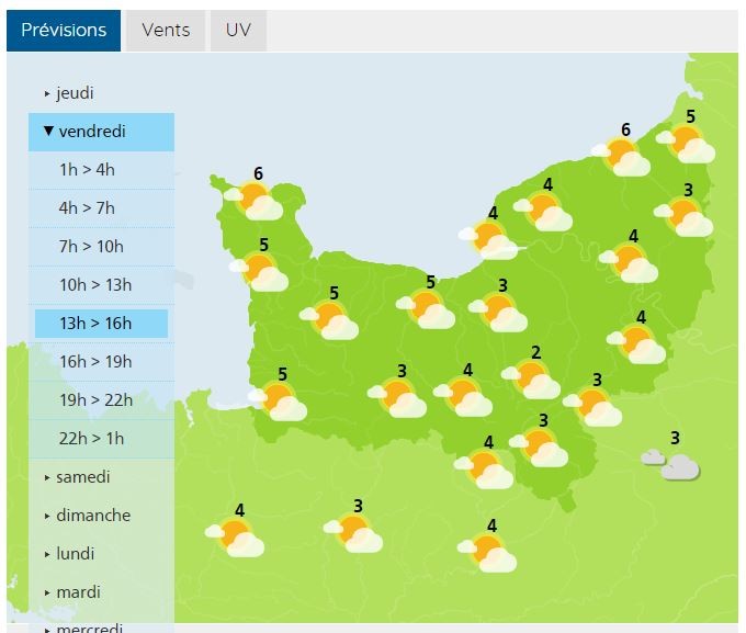 Weather forecast for the Eure