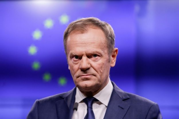 The President of the European Council Donald Tusk in Brussels on 6 February 2019. 