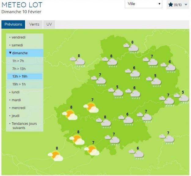 It will rain this Sunday in the Lot