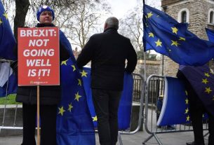 Anti Brexit March takes place in London, UK