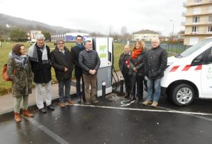 Another way to switch to the pump with this fast charging station for electric vehicles in service in Vic-sur-Cère, Cantal