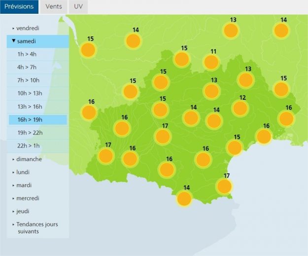 Weather forecast for Saturday in Toulouse and Occitanie