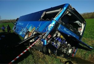 The school bus involved in accident in Seine-et-Marne