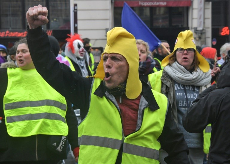 Demonstration of "yellow vests" in Lille on 2 March 2019.