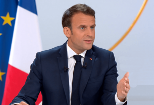Emmanuel Macron spoke to the press and the French