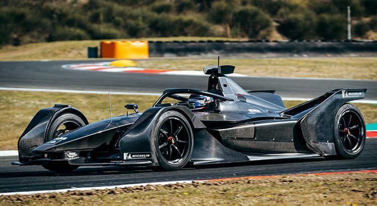 Future Mercedes of Formula E tested on the track in Italy