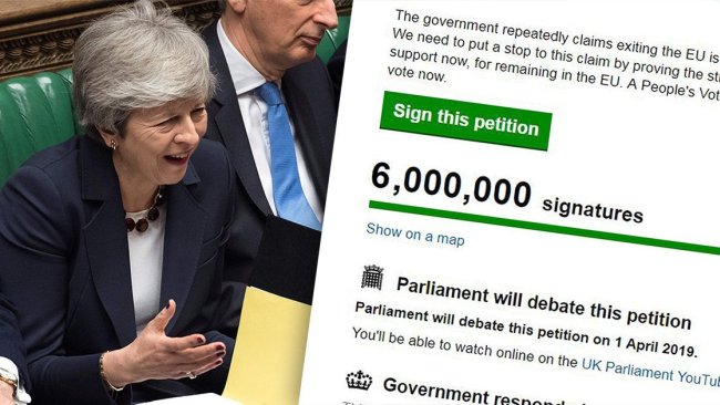 Petition to revoke Article 50 and stop Brexit hits 6,000,000 signatures