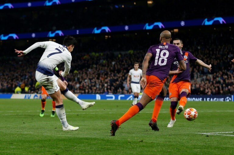 In the Champions League, Tottenham win against Manchester City