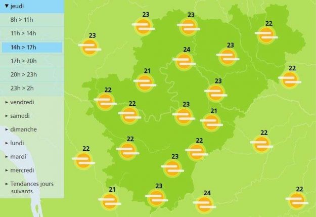 A warm afternoon is expected in the Charente