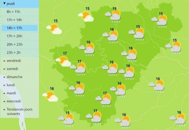 Rain will spread across the charente in the afternoon