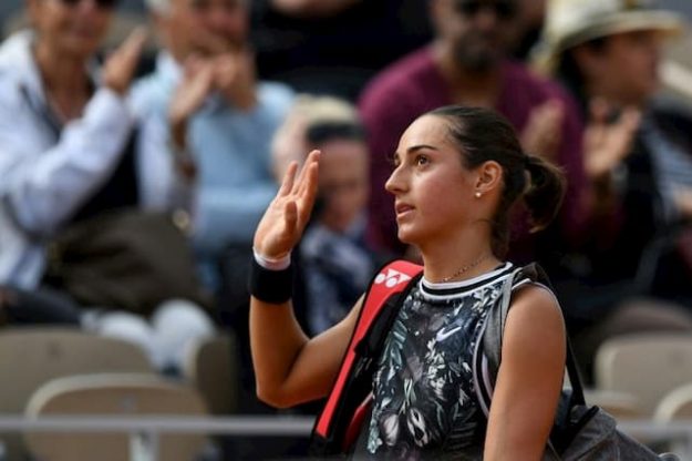 The French Caroline Garcia, beaten by Russian Anna Blinkova in the second round of Roland-Garros, May 30, 2019 in Paris. 