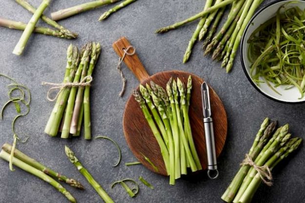 Green asparagus is grown exclusively off the land.