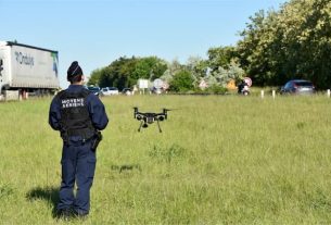 To improve road safety, police are deploy drones