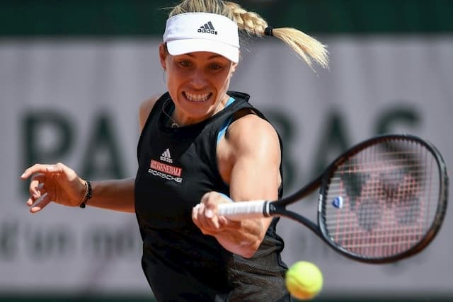 The German Angelique Kerber, N.5 world, facing the Russian Anastasia Potapova during the first round of Roland-Garros, May 26, 2019.