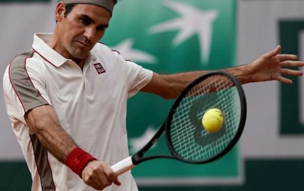 The Swiss Roger Federer against the German Oscar Otte in the second round of Roland-Garros, May 29, 2019 in Paris