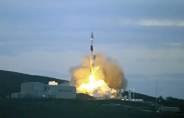 Launch of a SpaceX Falcon 9 rocket from Vandenberg Air Force Base, California, January 11, 2019.
