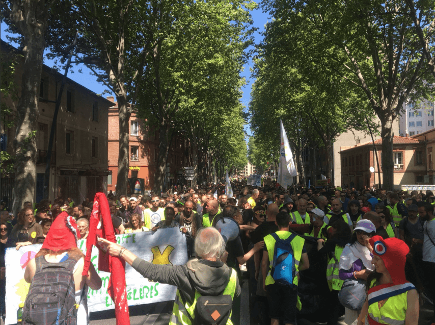 Protestors in Toulouse for May 1st