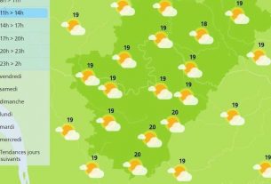 The weather in Charente will beautiful but with a hazy sky