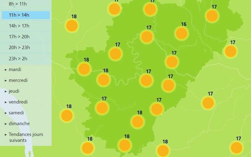 The weather in Charente will be nice but cool