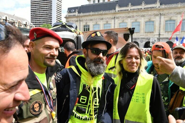 One of the figures of the movement of "yellow vests" Jerome Rodriguez, May 4 in Chambery (Savoie)