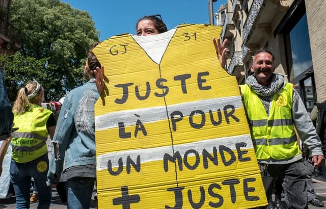 Demonstration of "yellow vests" in Toulouse on May 11, 2019.