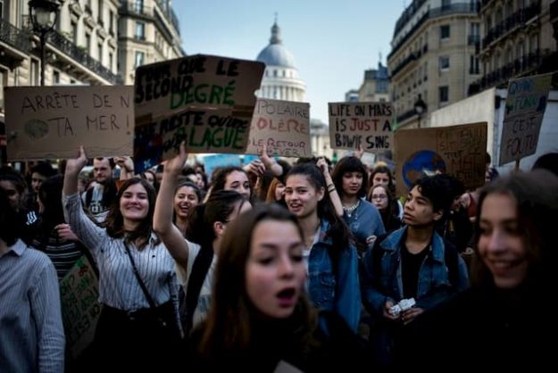 Young people protest against climate change