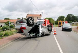 A traffic accident occurred Saturday a little before noon in the town of Roumazières