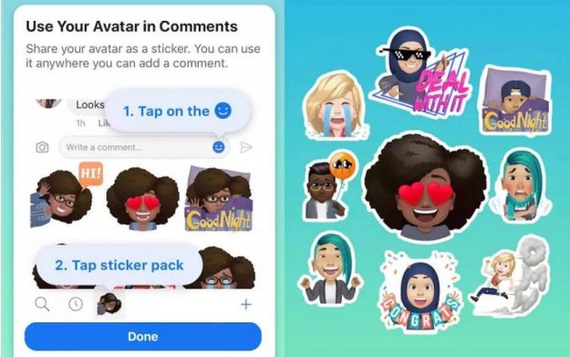 You will need to choose your basic avatar from a pack of stickers. 