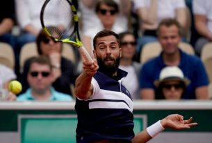 Frenchman Benoît Paire against Spaniard Pablo Carreno Busta at Roland-Garros on May 31, 2019.